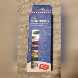 LED Phone Charger with Colorful Christmas Lights For iPhone (Only)